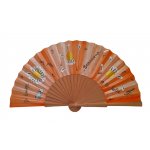 Ventilador de cetim desenhado e pintado à mão 'Piano Pianissimo